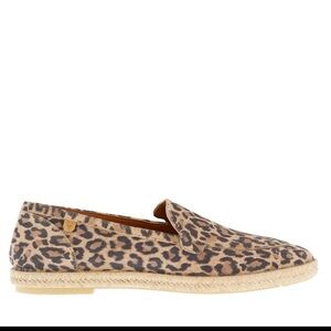 VERBENAS Karina Leopard Espadrilles EU38 Leather Spain Loafers